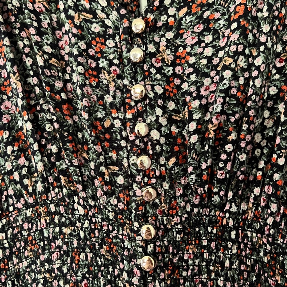 Ditzy Floral Wide leg Romper size L Y2K